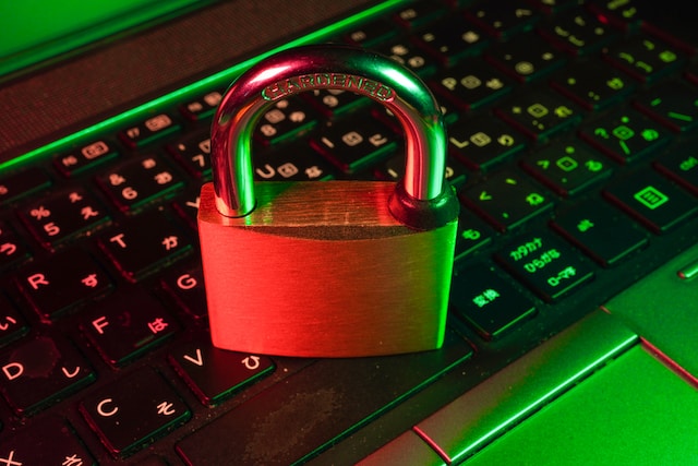 computer with lock on keyboard